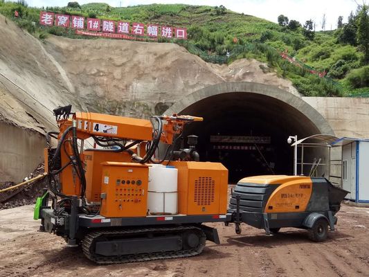 Electric / Diesel Concrete Shotcrete Robot Wireless Remote Control For Tunnel
